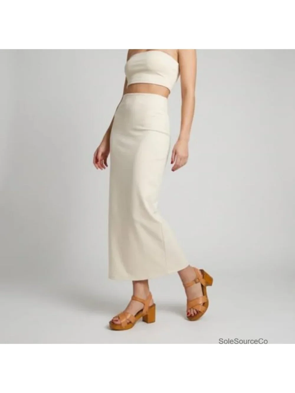 Faux Wooden Heel Platform Sandals with Chunky Heels Wide Widths